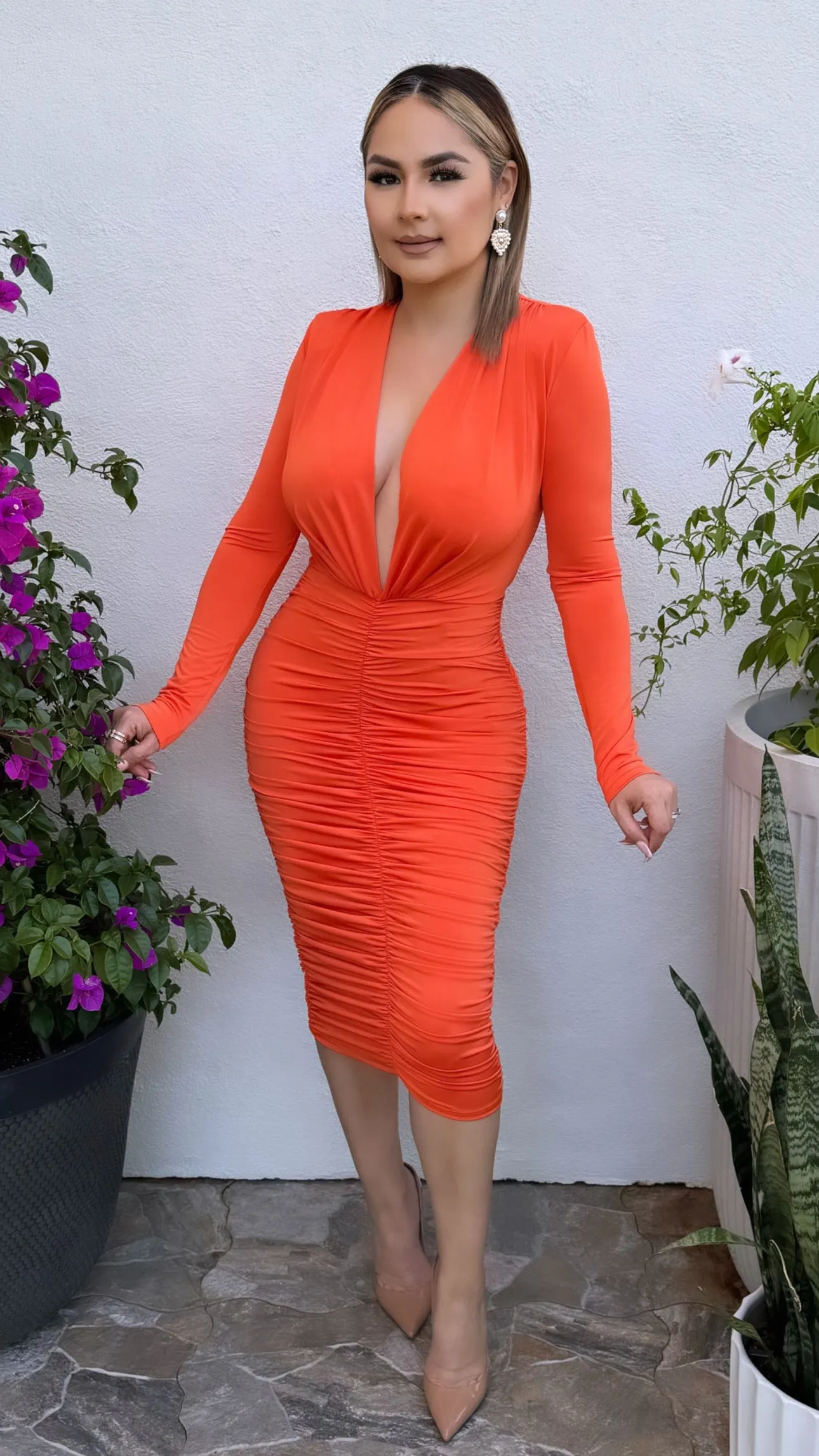 LILIANNE ORANGE DRESS