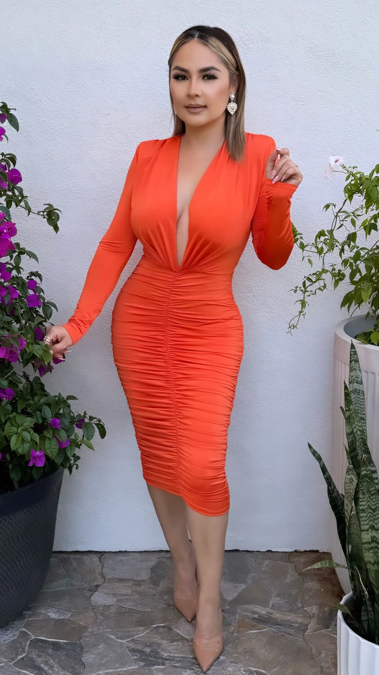 LILIANNE ORANGE DRESS