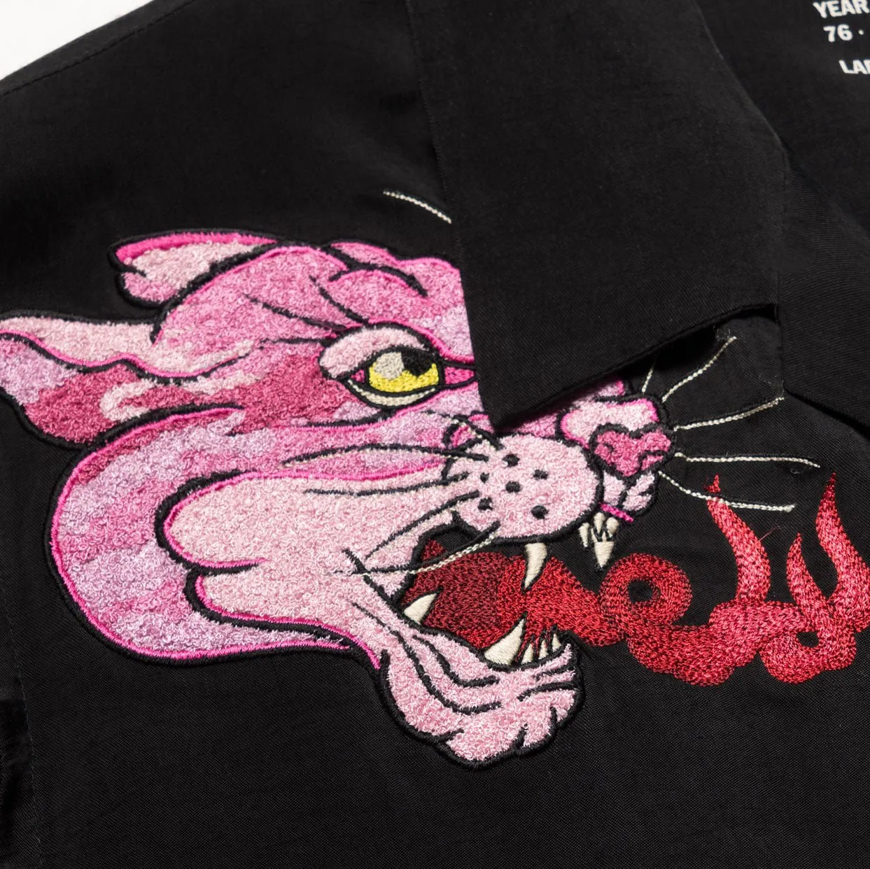 Maharishi Dual Panthers Camp Collar Shirt Black