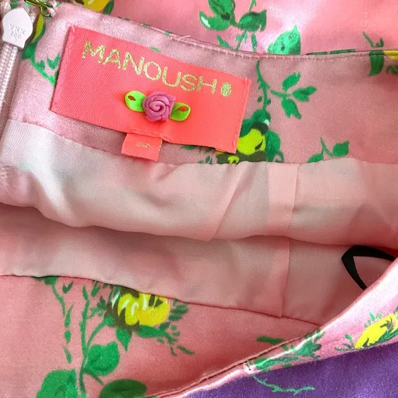 Manoush Skirt Women's Floral Print Pencil Straight Silk Blend Anthropologie 6