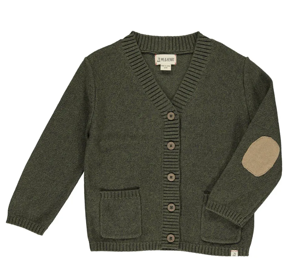 Me & Henry Boys Green Cardigan: Size 3/6M to 8/9 Years
