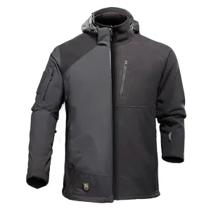 Men soft shell hooded cloth windproof warmth coat for camping hunting