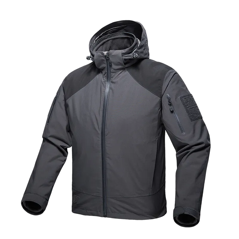 Men soft shell hooded cloth windproof warmth coat for camping hunting