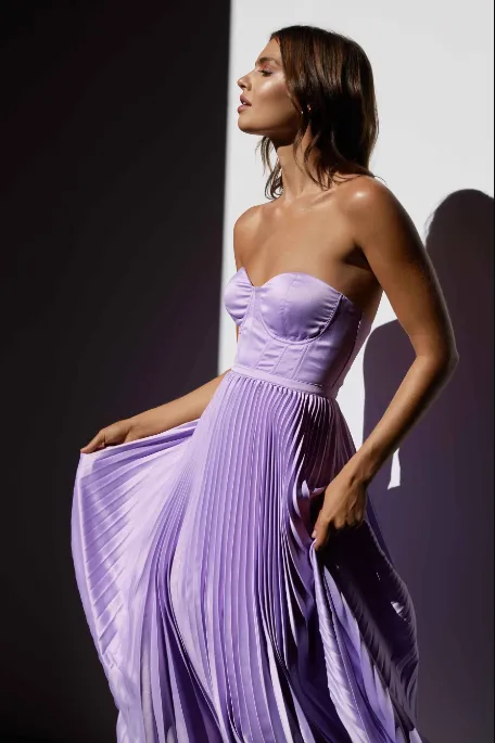 Milan Dress in Lavender by Elle Zeitoune - RENTAL