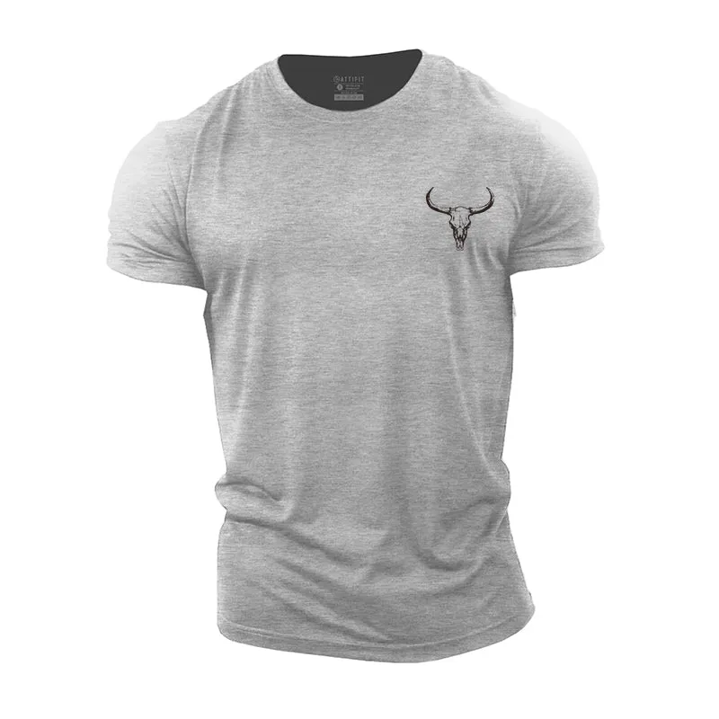 Mini Bull Skull Cotton T-Shirt