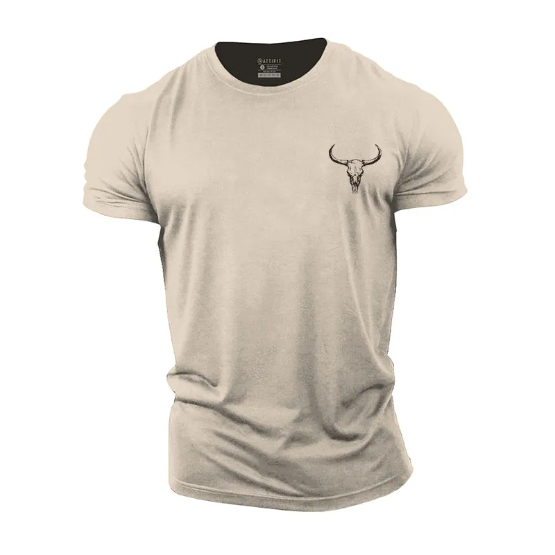 Mini Bull Skull Cotton T-Shirt