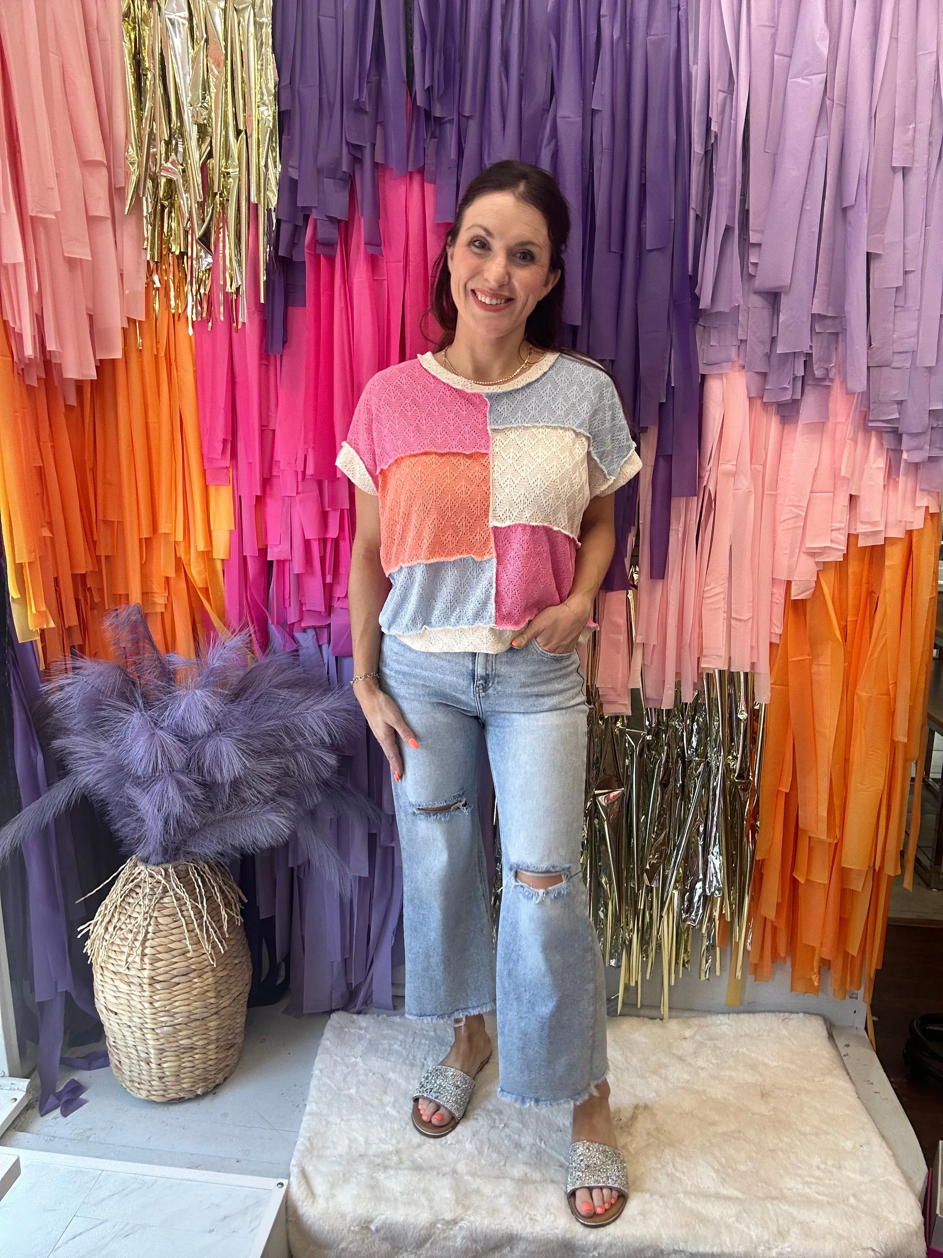 Moving On Colorblock Top: Multi