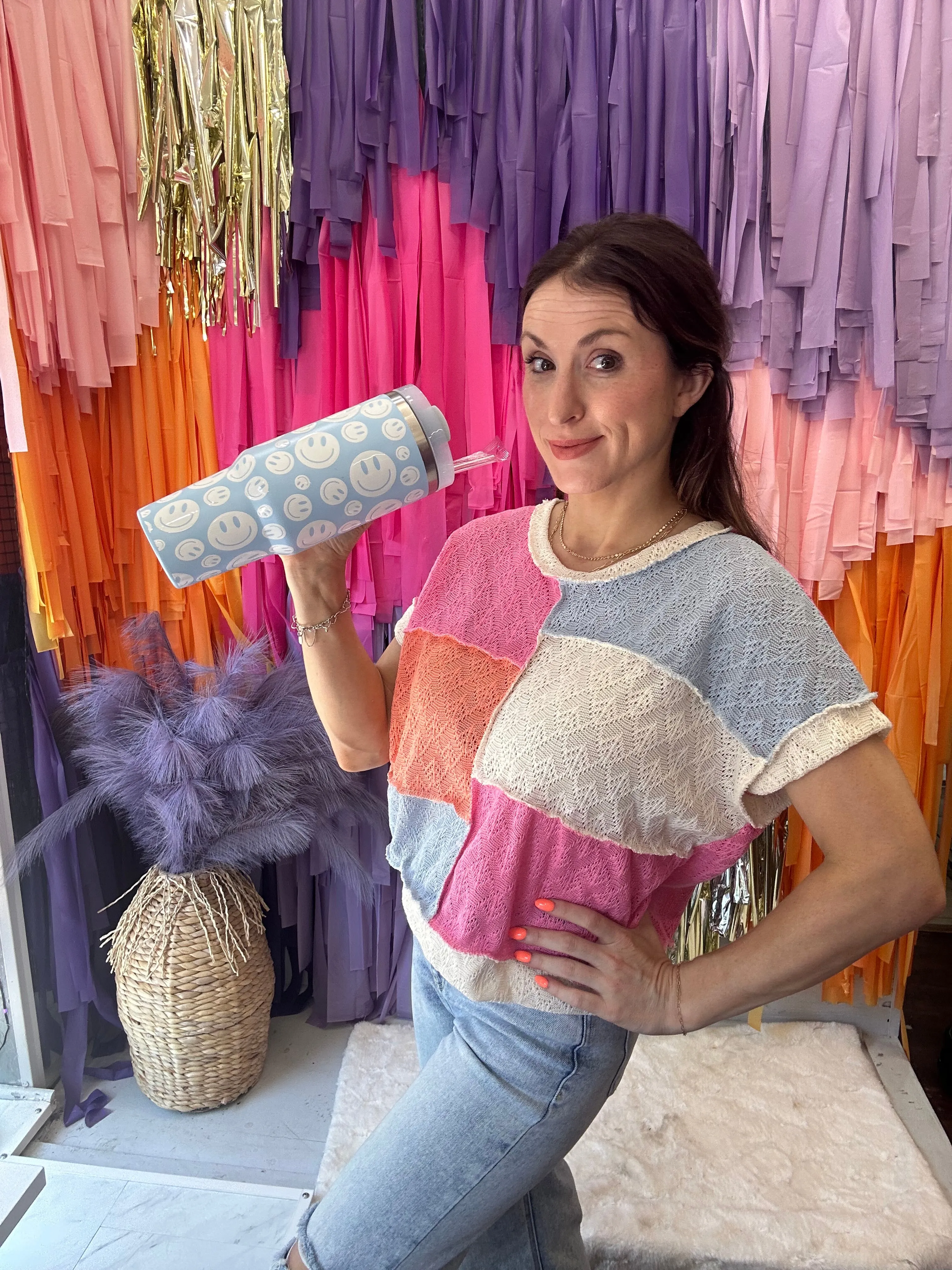 Moving On Colorblock Top: Multi