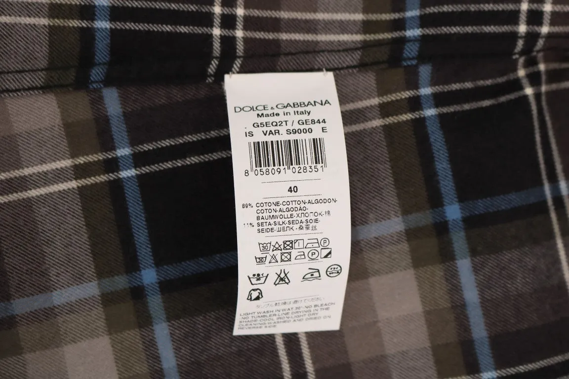 Multicolor Check Cotton Slim Fit Shirt