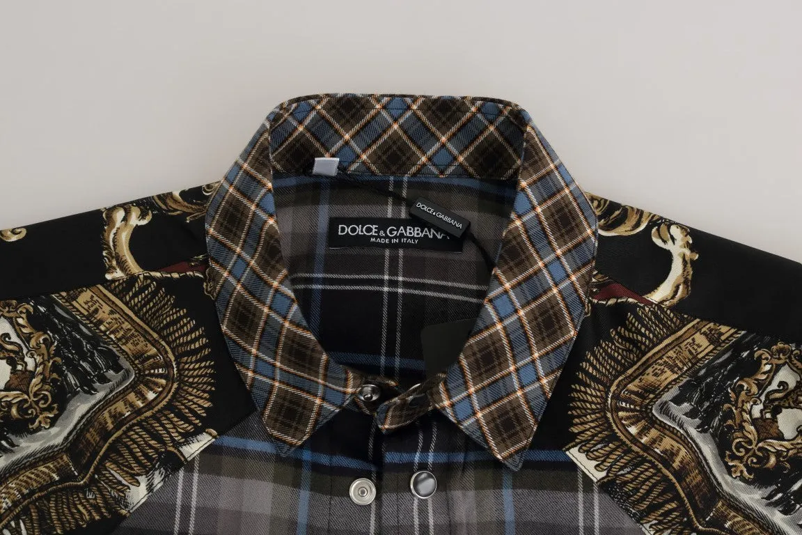 Multicolor Check Cotton Slim Fit Shirt