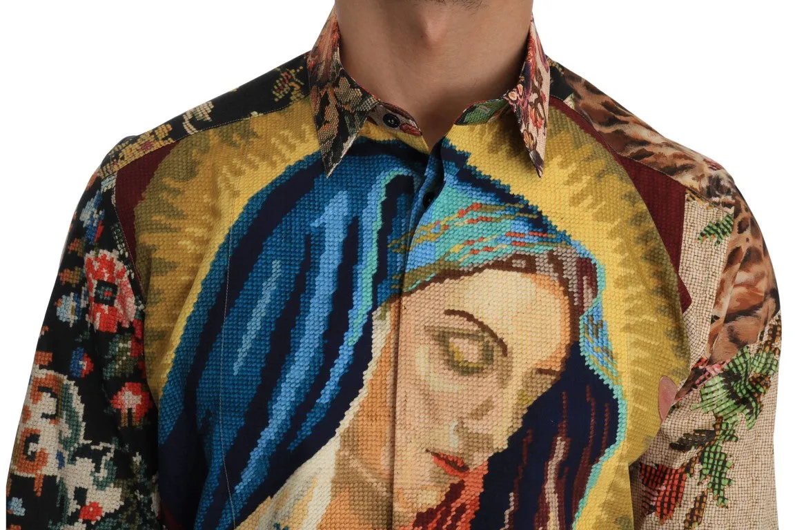 Multicolor Cotton Silk GOLD Slim Shirt