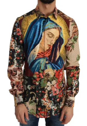 Multicolor Cotton Silk GOLD Slim Shirt