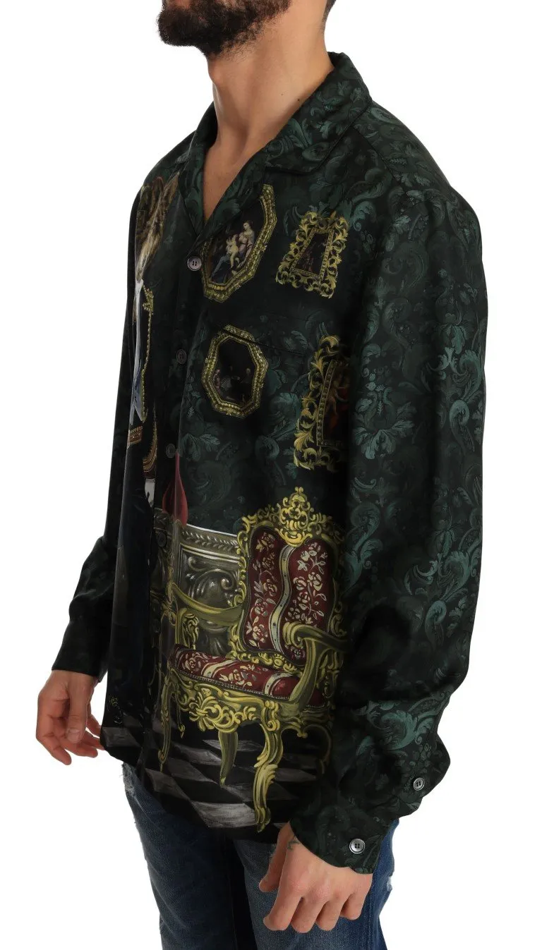 Multicolor Silk Baroque Shirt