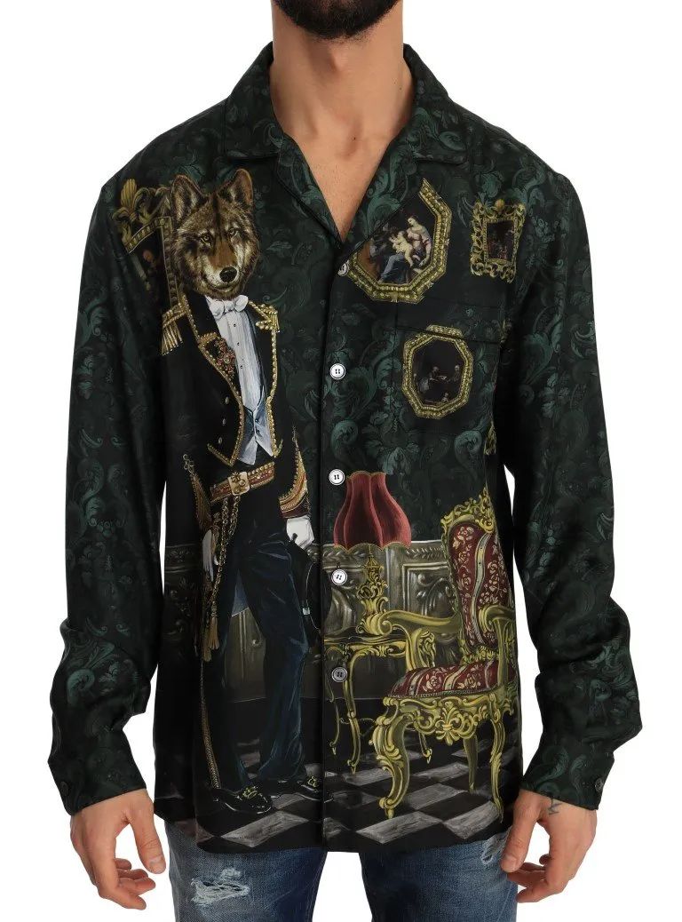Multicolor Silk Baroque Shirt