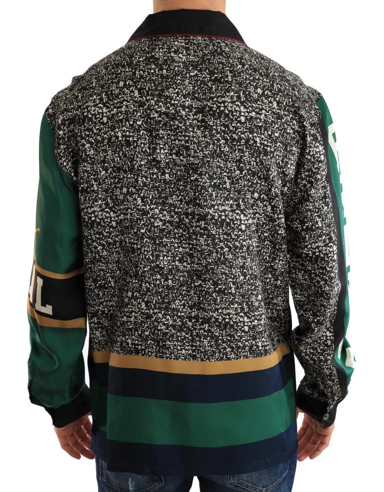 Multicolor Silk KING LOVE Roses Shirt