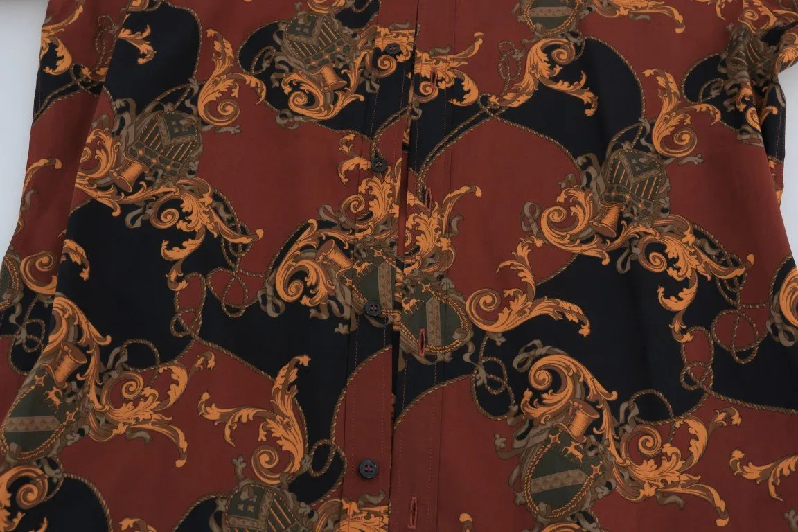 Multicolor Silk Slim Fit GOLD Shirt