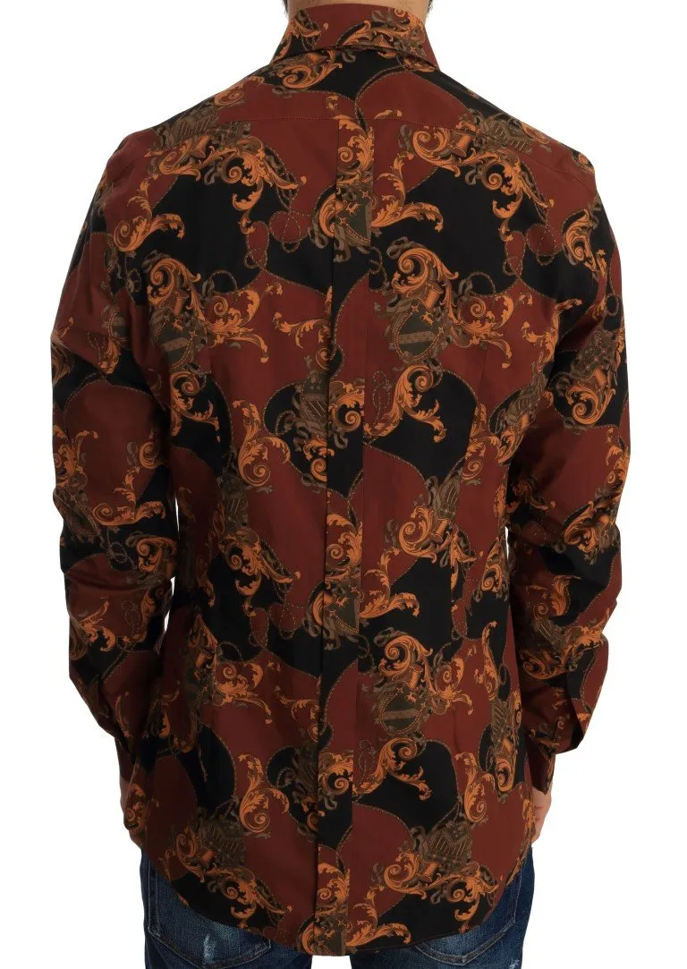 Multicolor Silk Slim Fit GOLD Shirt
