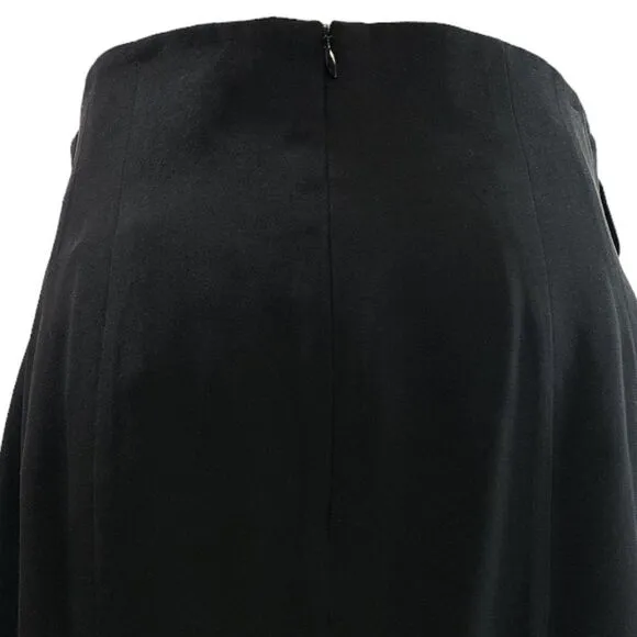 NANETTE LEPORE Rock the Boat Silk Beaded Black Pencil Skirt Size 10 NWT
