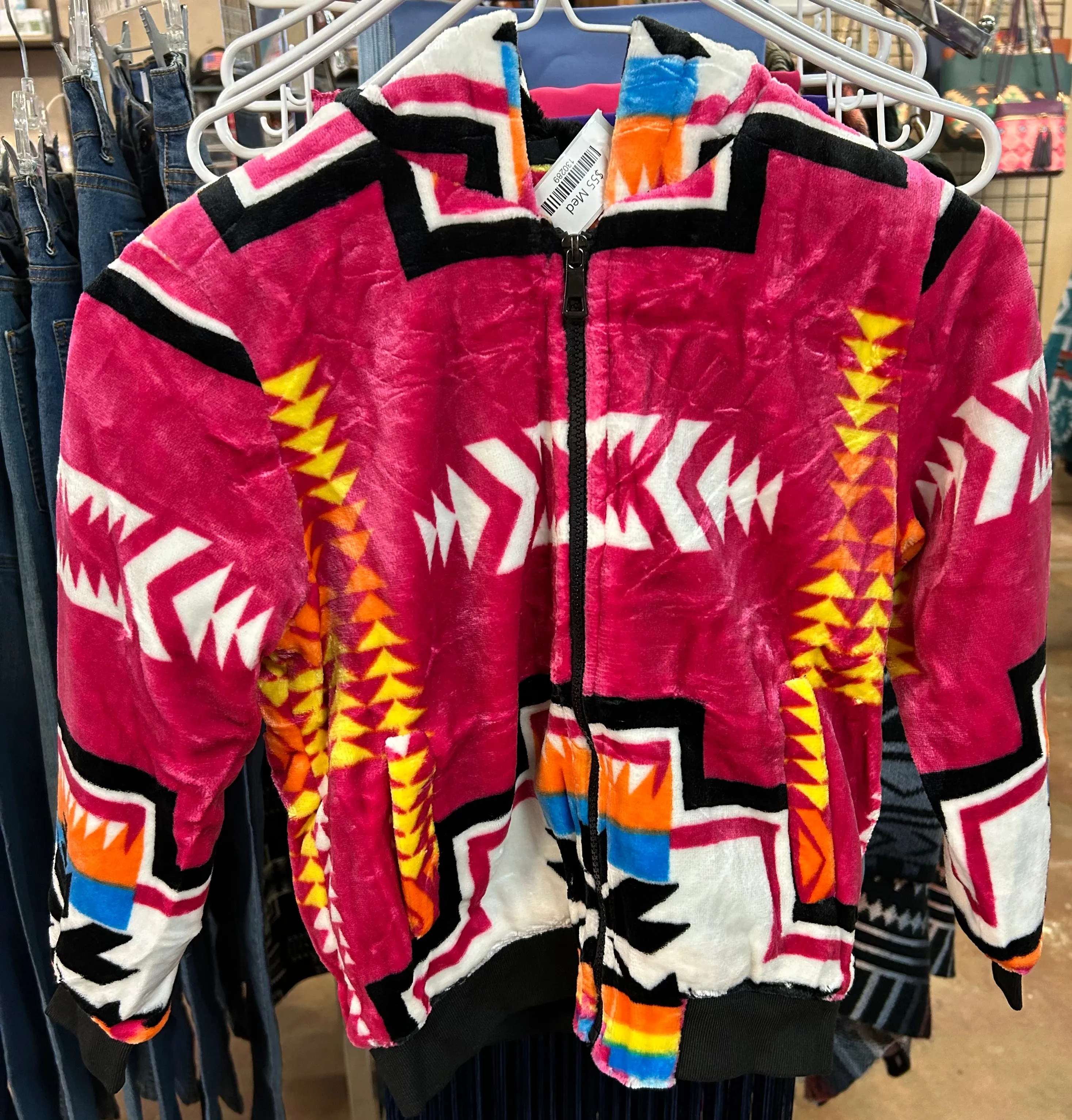 Native Print Kids Hooded Jacket