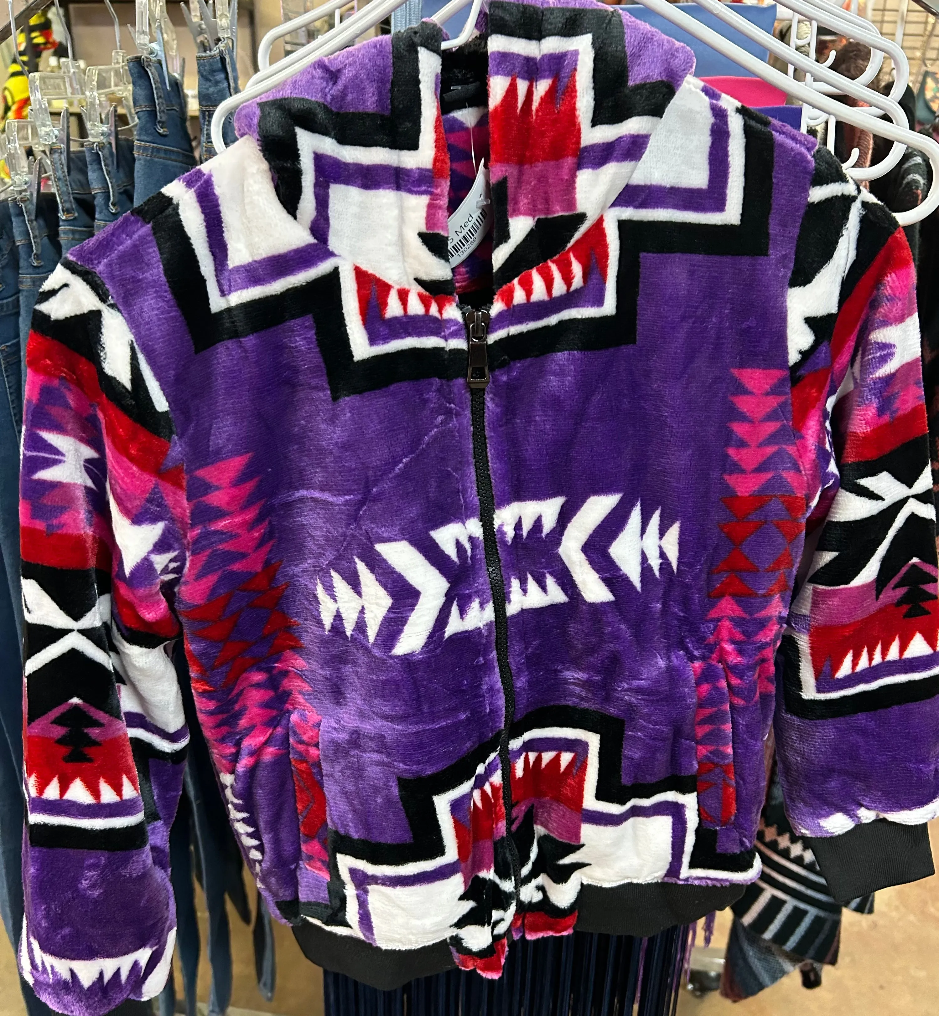 Native Print Kids Hooded Jacket