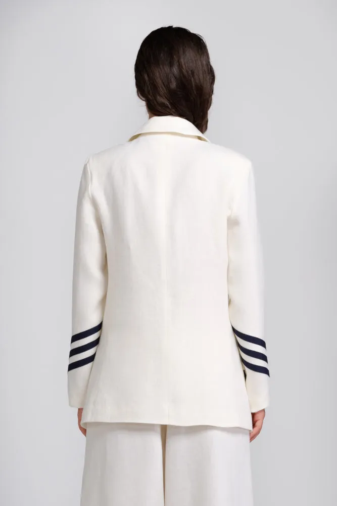 Natural hemp jacket with sleeve details