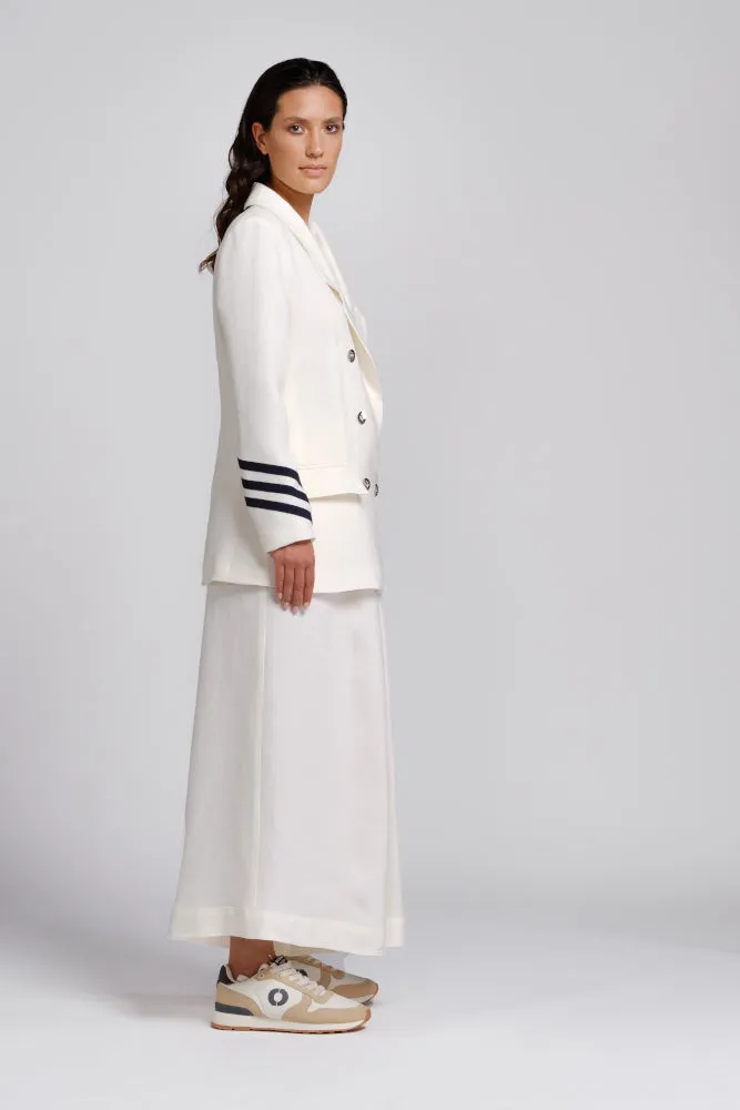 Natural hemp jacket with sleeve details