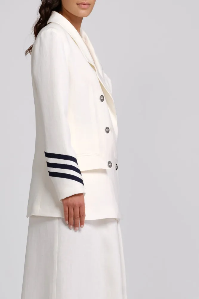 Natural hemp jacket with sleeve details