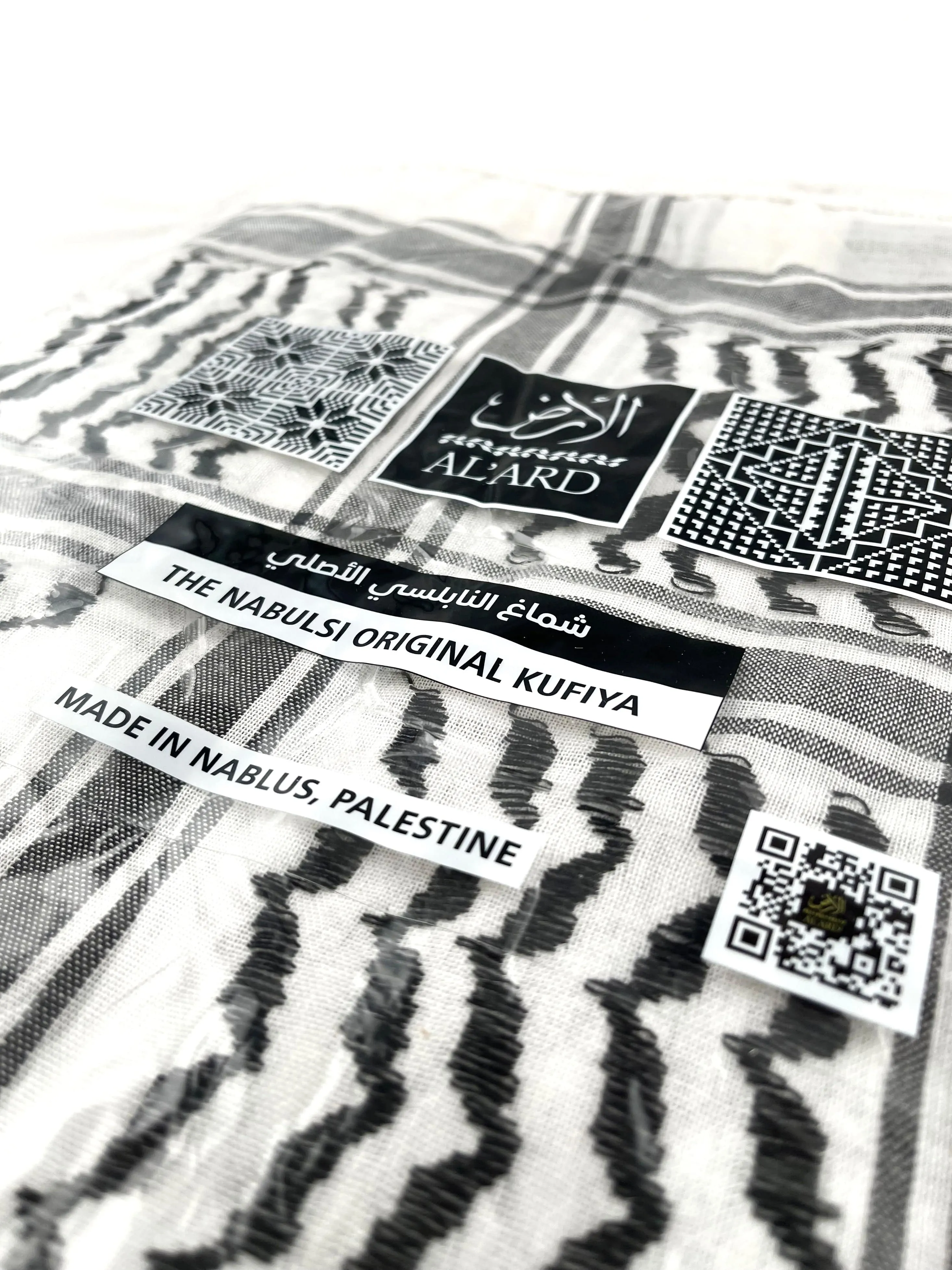 NEW IN: Palestinian Black and White Kufiya (Made in Palestine)