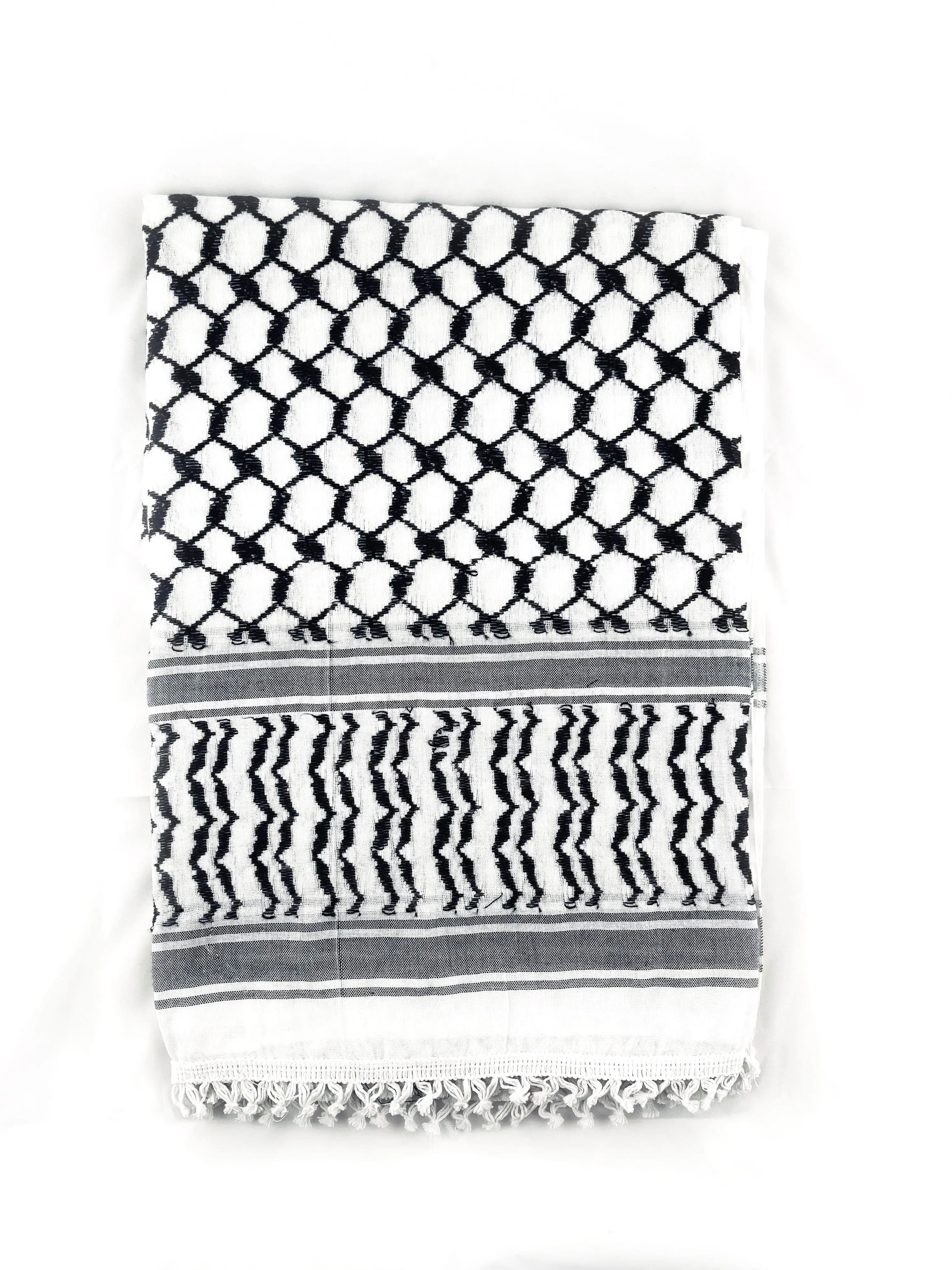 NEW IN: Palestinian Black and White Kufiya (Made in Palestine)