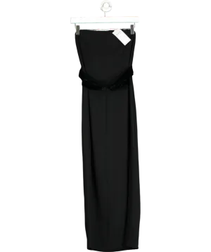 Next Black Bandeau Bow Midi Dress UK 6