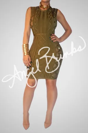 Nobility Bandage Dress (Olive)