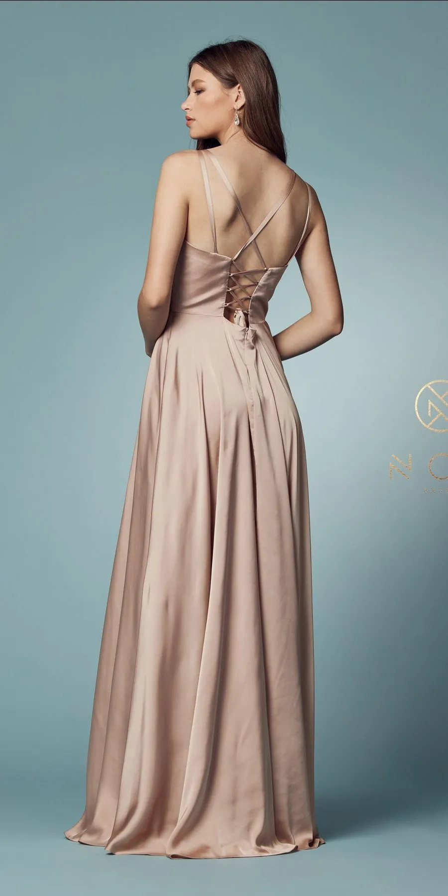 Nox Anabel E1020 Floor Length A-Line Formal Gown