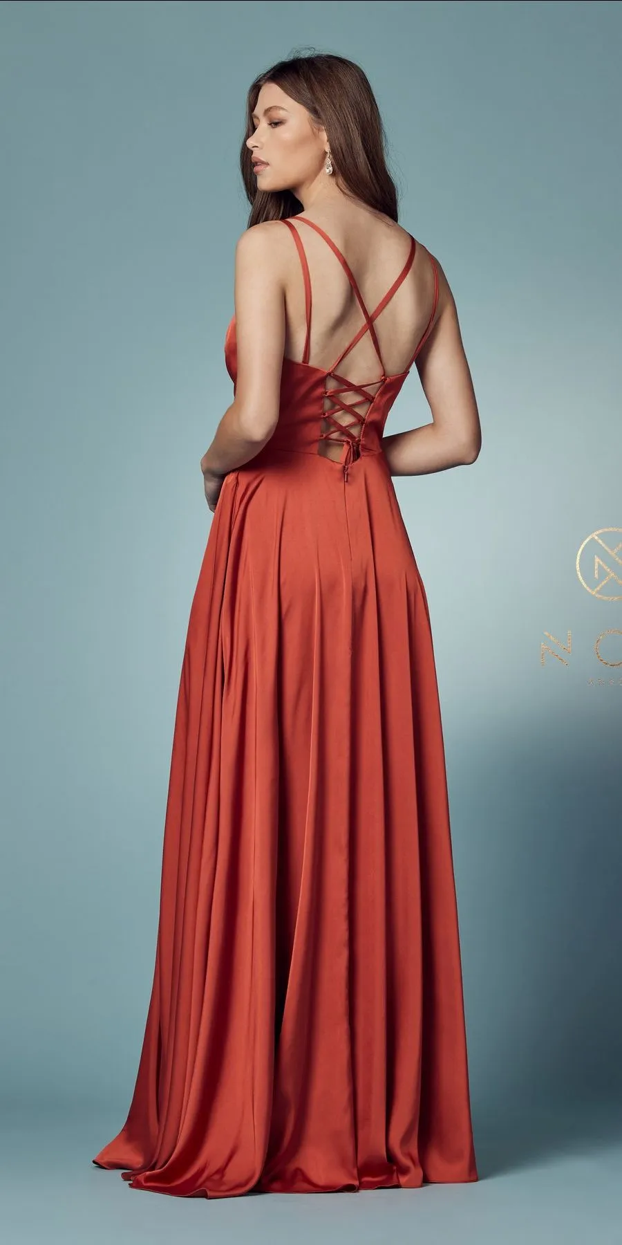 Nox Anabel E1020 Floor Length A-Line Formal Gown