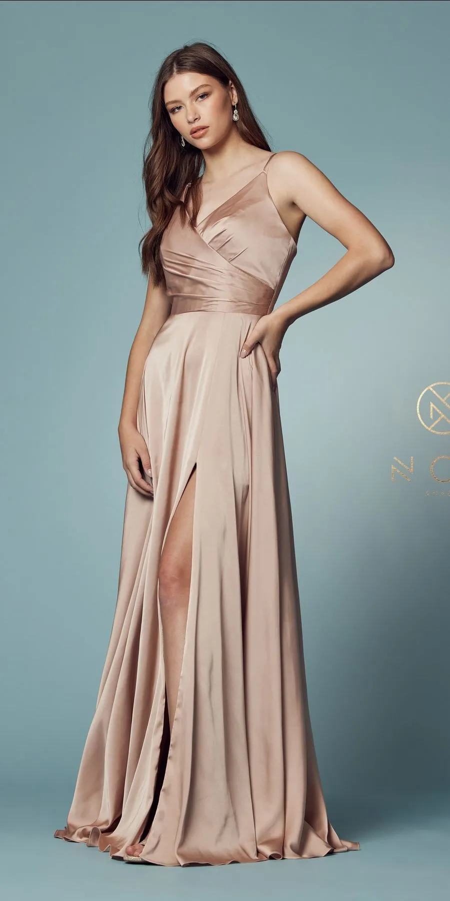 Nox Anabel E1020 Floor Length A-Line Formal Gown