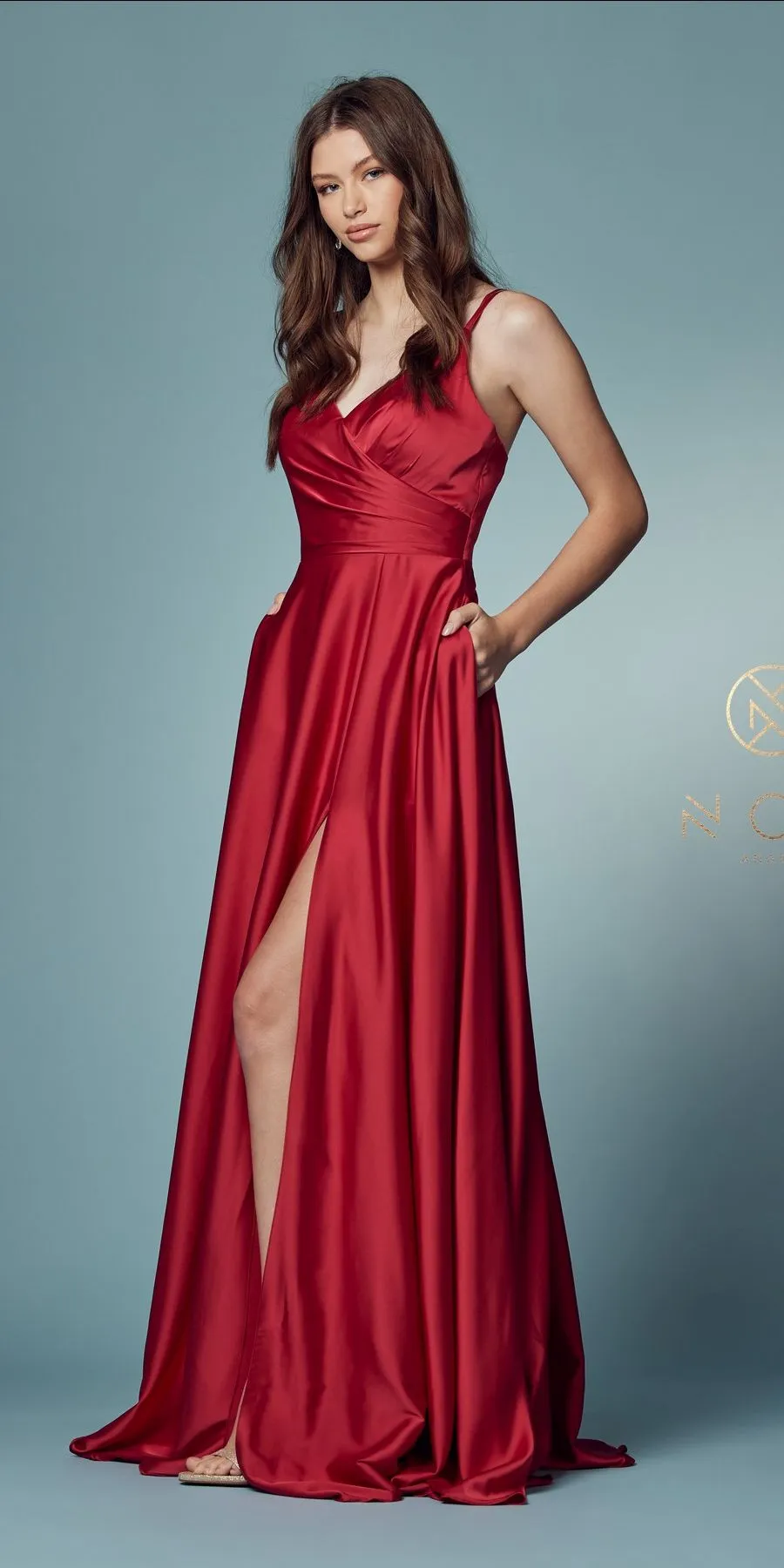 Nox Anabel E1020 Floor Length A-Line Formal Gown