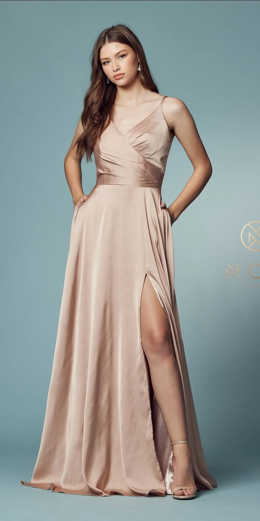 Nox Anabel E1020 Floor Length A-Line Formal Gown