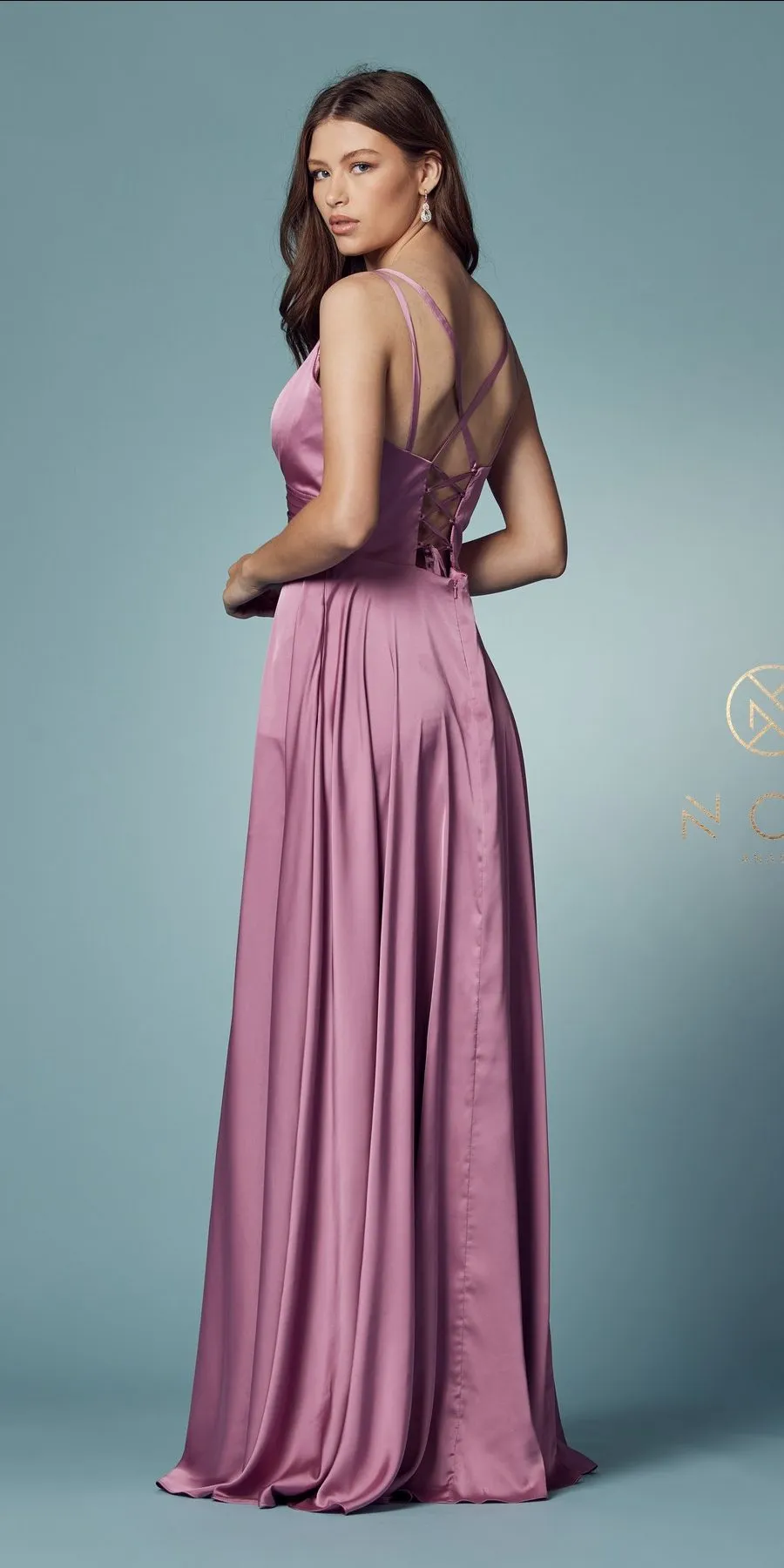 Nox Anabel E1020 Floor Length A-Line Formal Gown