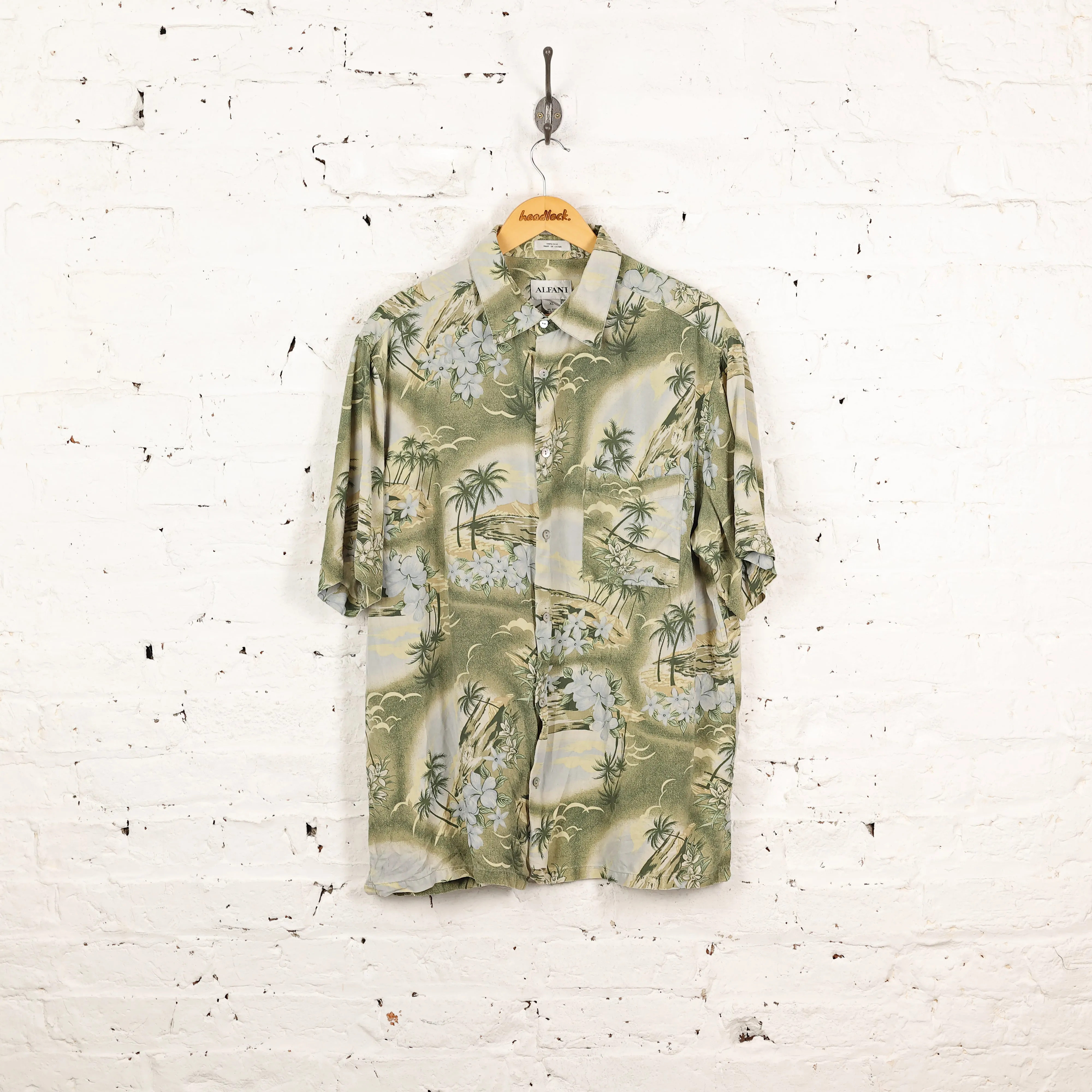 Palm Trees Hawaiian Shirt - Green - XL