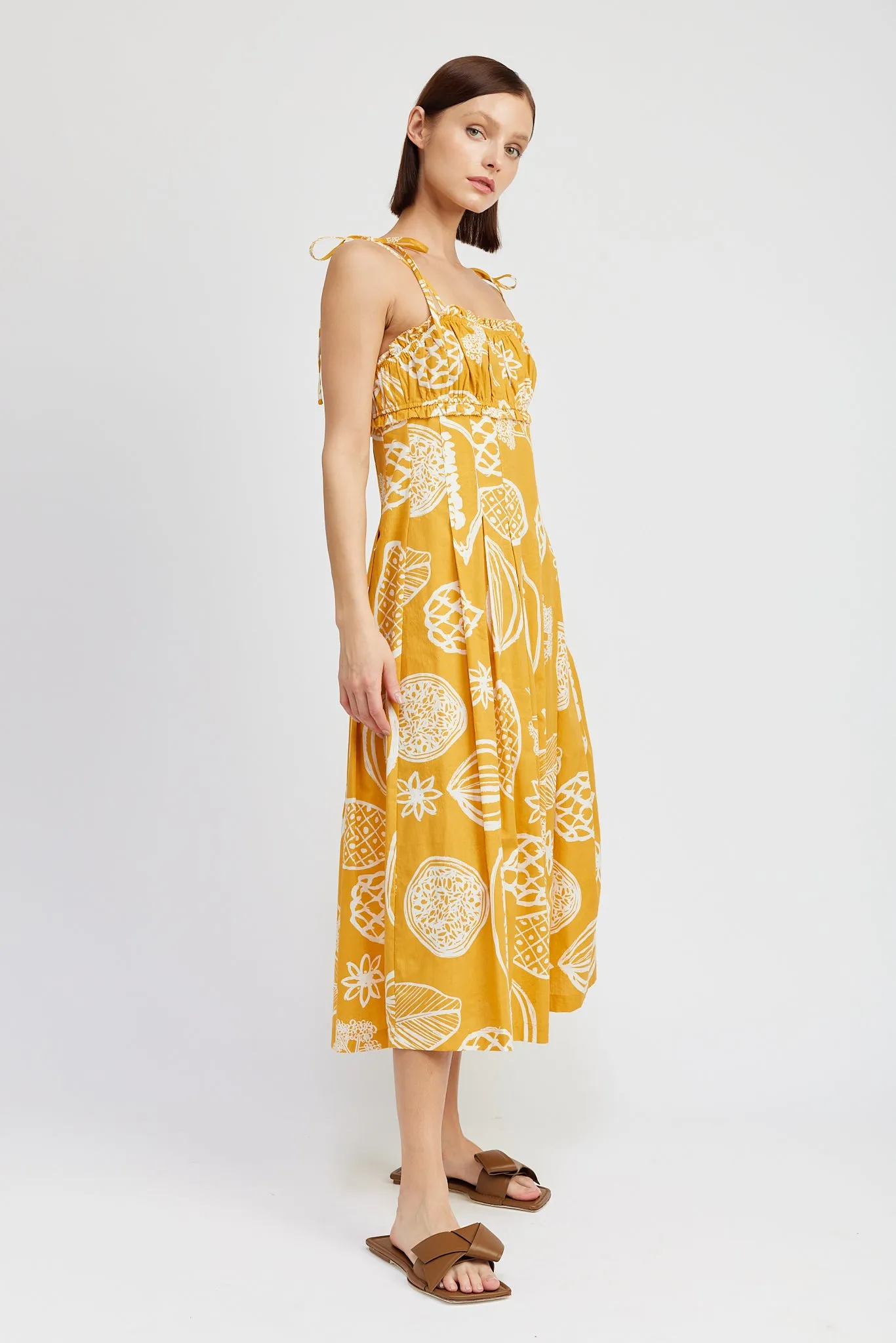 Paz Pleated Midi Dress