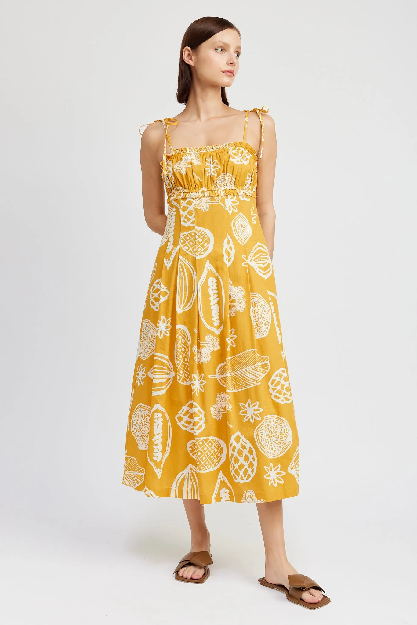 Paz Pleated Midi Dress