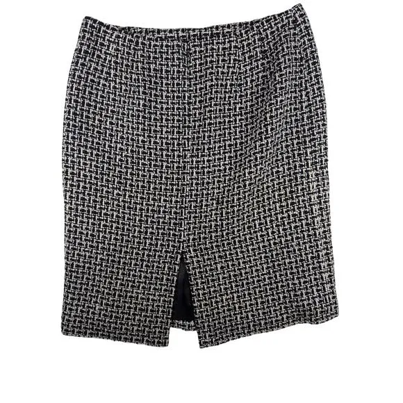 Pendleton Black &amp; White Tweed Pencil Skirt Size 12