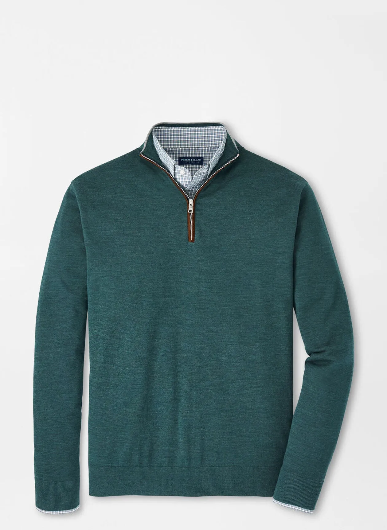 Peter Millar Mens Tailored Fit Excursionist Flex Quarter-Zip Sweater - LACINATO