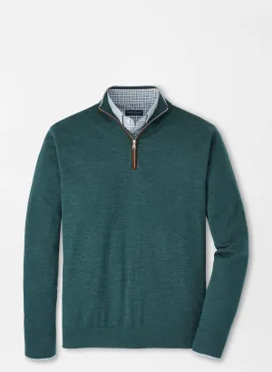 Peter Millar Mens Tailored Fit Excursionist Flex Quarter-Zip Sweater - LACINATO