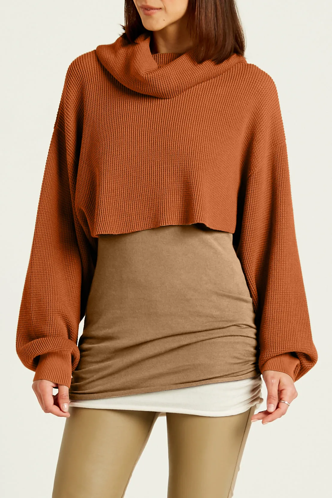 Pima Cotton Waffle Shrug