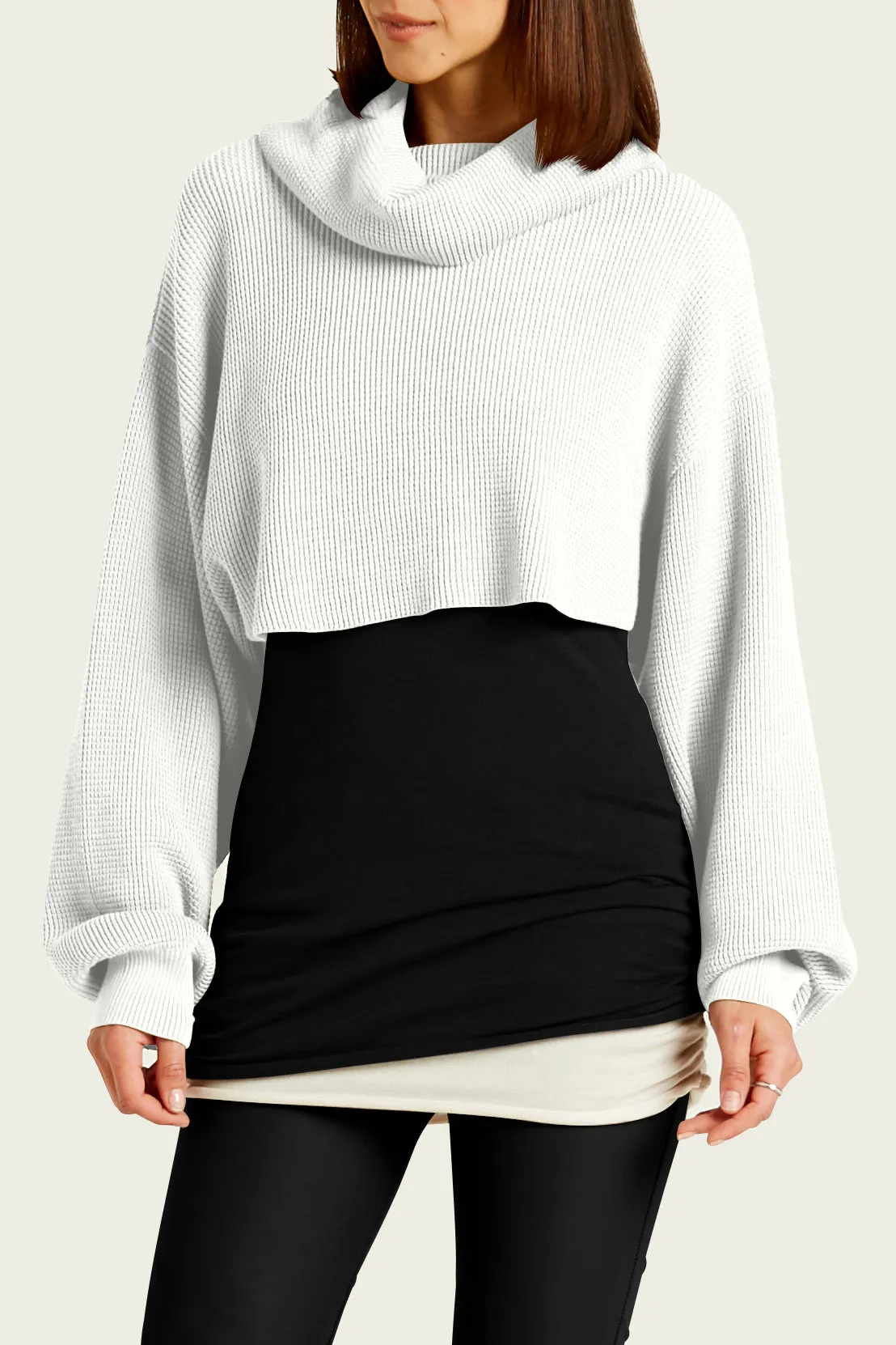 Pima Cotton Waffle Shrug