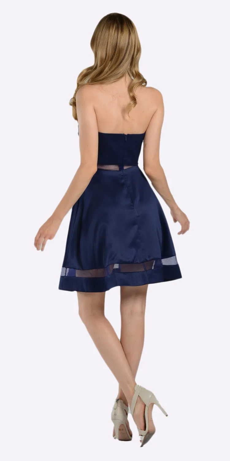 Poly USA 7990 A-line Strapless Dress Sweetheart Neckline