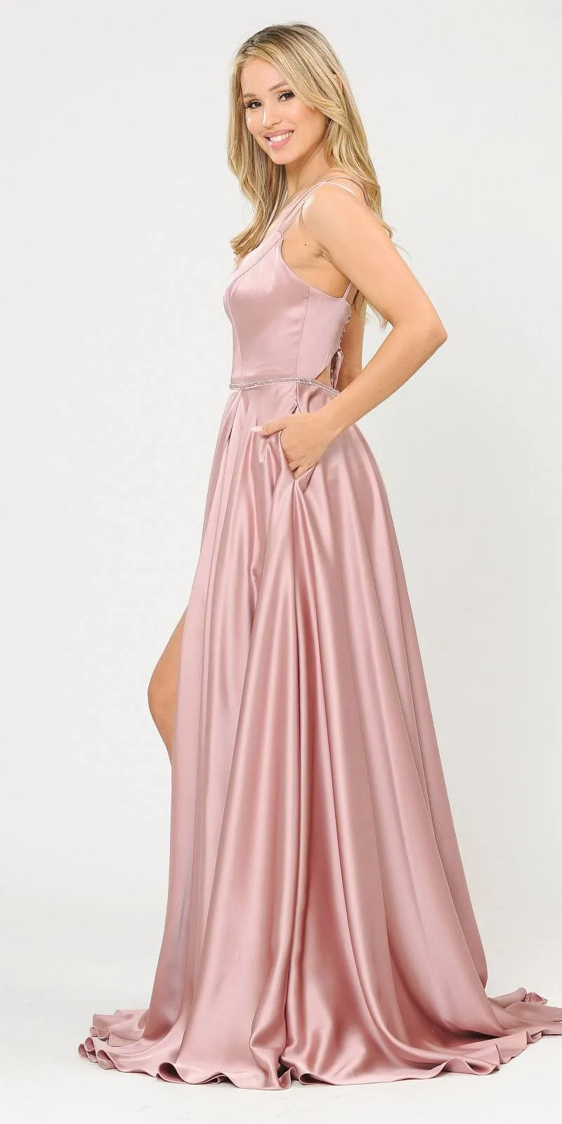 Poly USA 8654 Romper Style Long Dress with Pockets