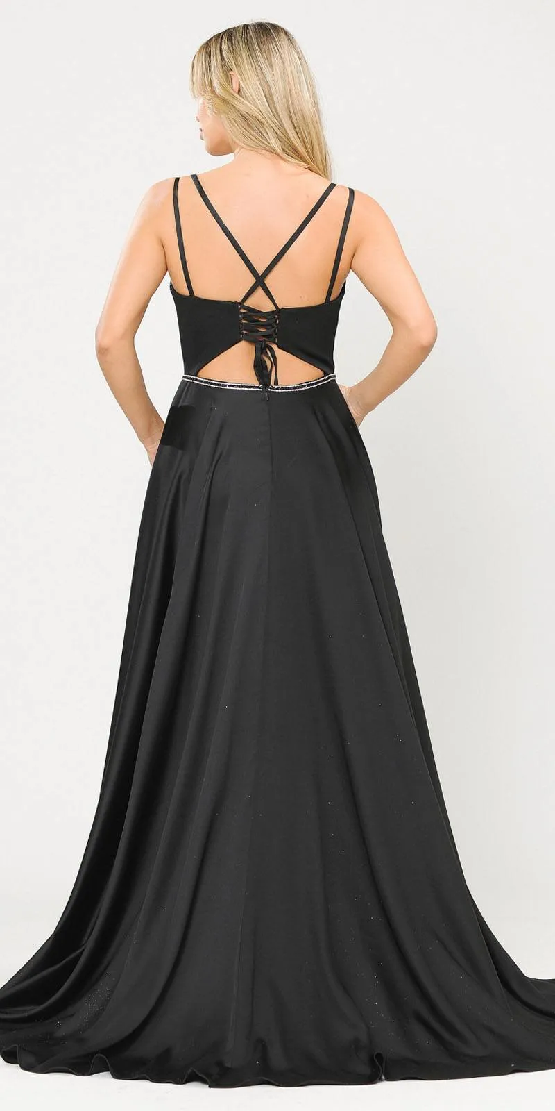 Poly USA 8654 Romper Style Long Dress with Pockets