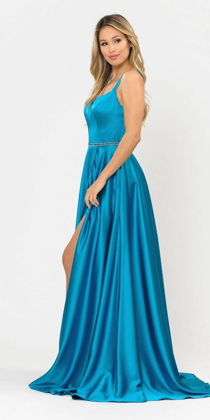 Poly USA 8654 Romper Style Long Dress with Pockets
