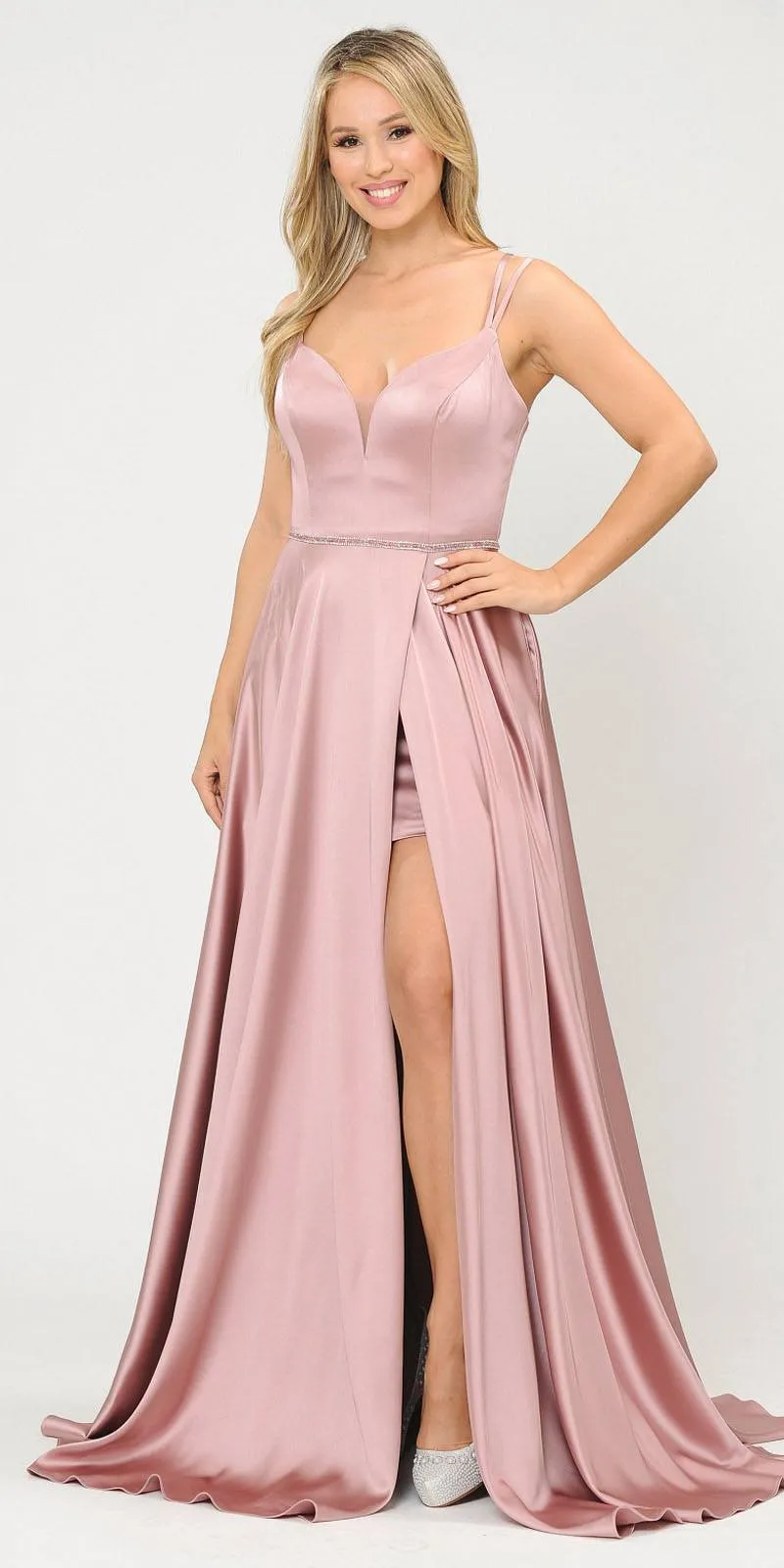 Poly USA 8654 Romper Style Long Dress with Pockets
